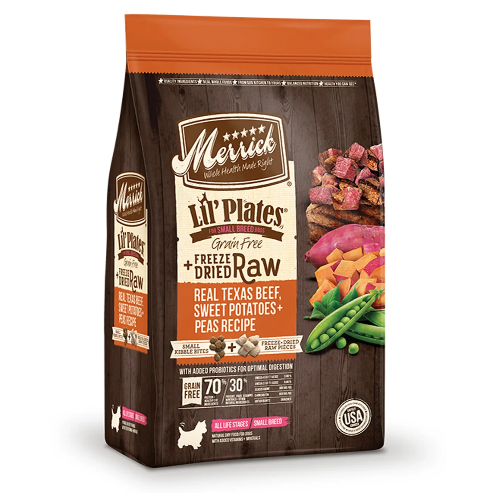 Merrick Dog Freeze-Dried Lil Plates Grain-Free Beef And Sweet Potato, 10 lb