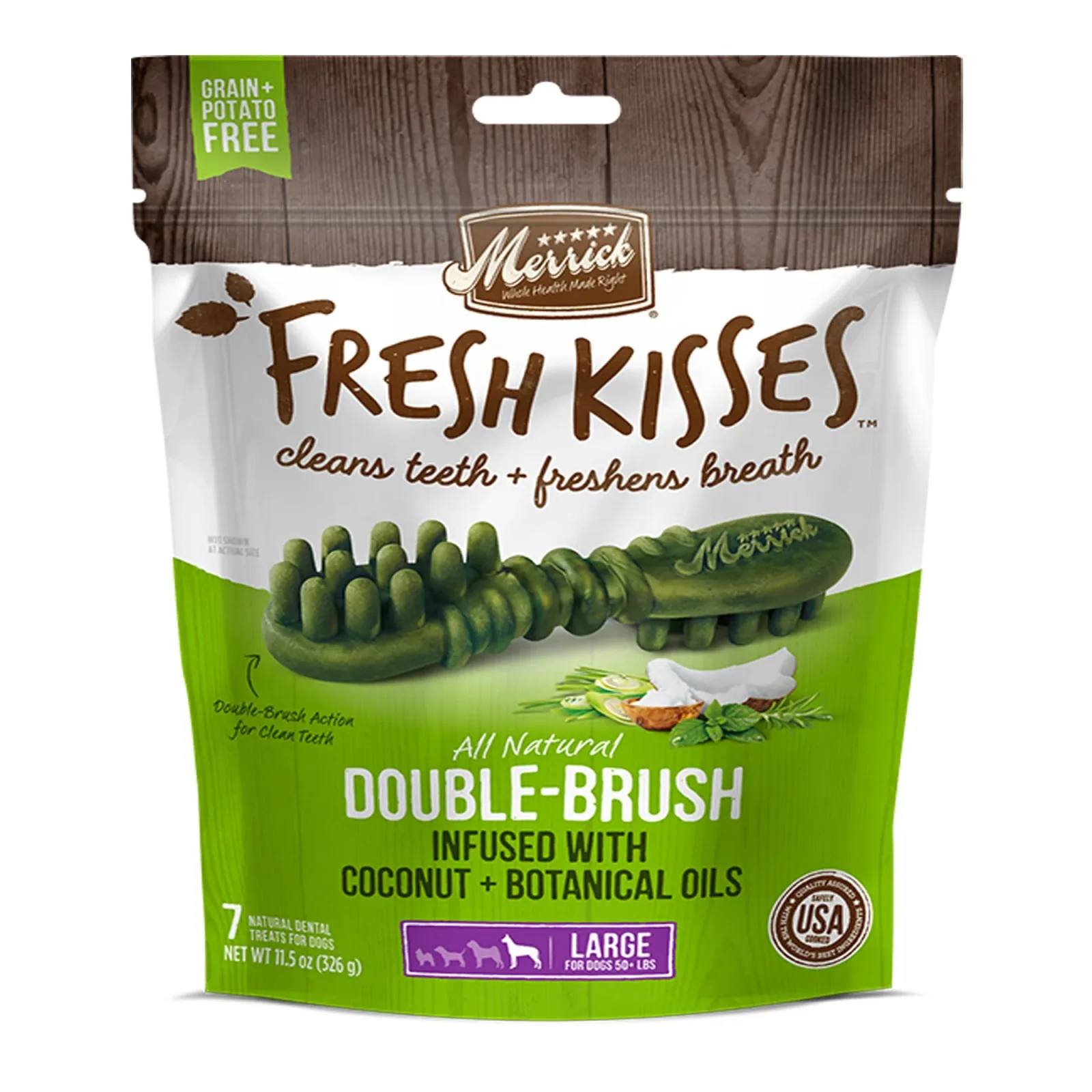 Merrick Dog Fresh Kisses Coconut Large 6.5 oz. 4 ct