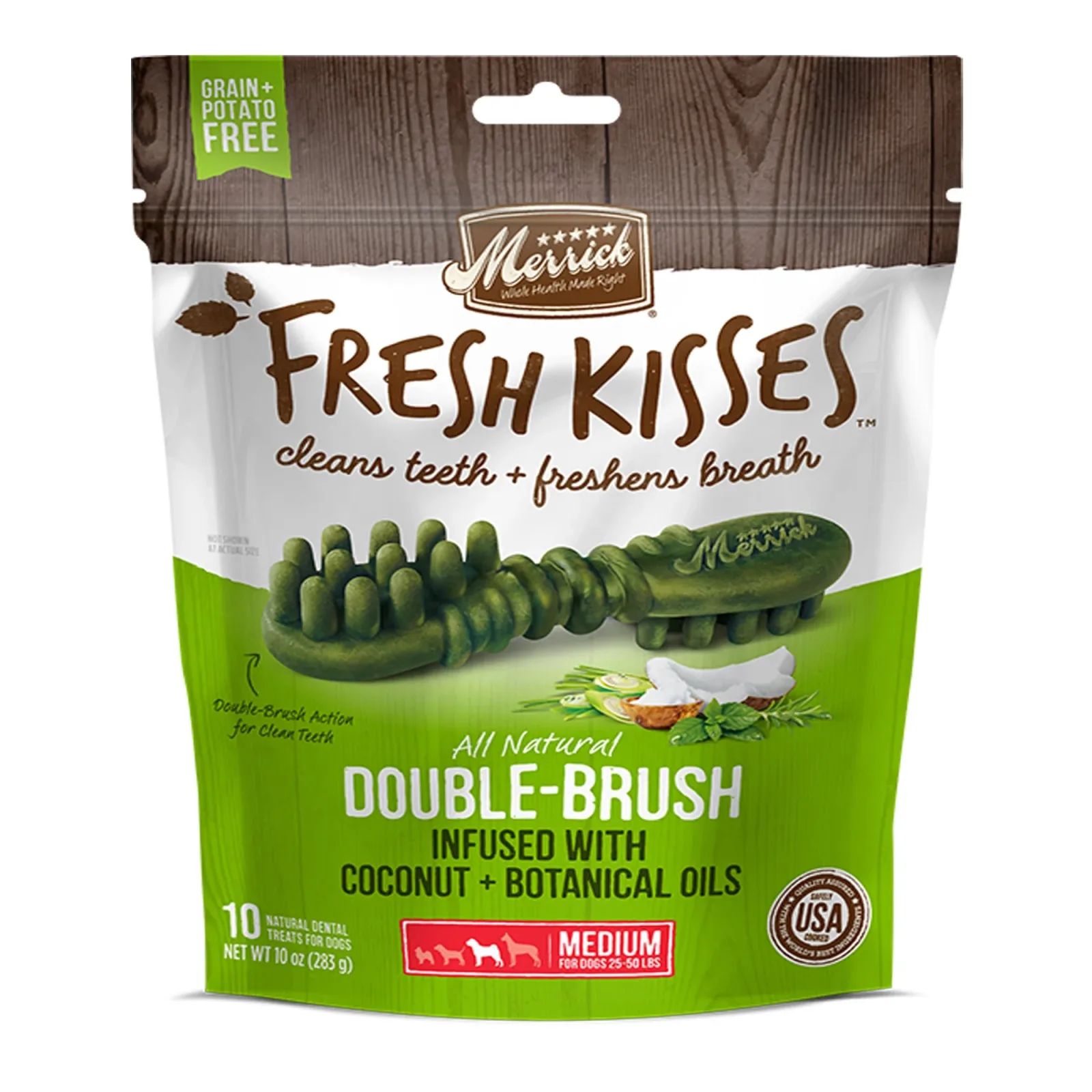 Merrick Dog Fresh Kisses Coconut Medium, 6 oz 6 ct