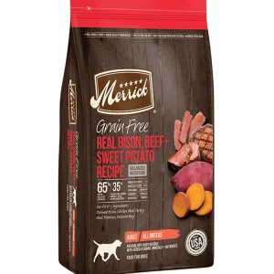 Merrick Dog Grain-Free Bison Beef And Sweet Potato, 22 lb