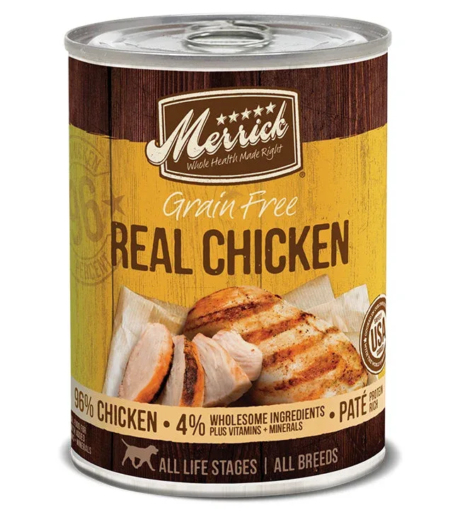 Merrick Dog Grain-Free Real Chicken, 12.7 oz each, Case of 12