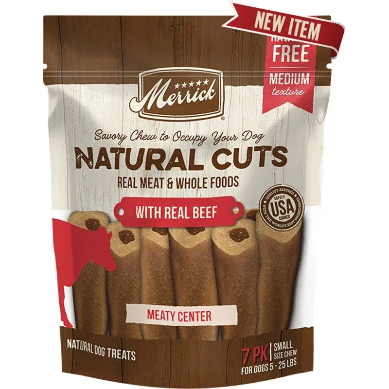 Merrick Dog Natural Cut Beef Small Dog Chew, 7-Count