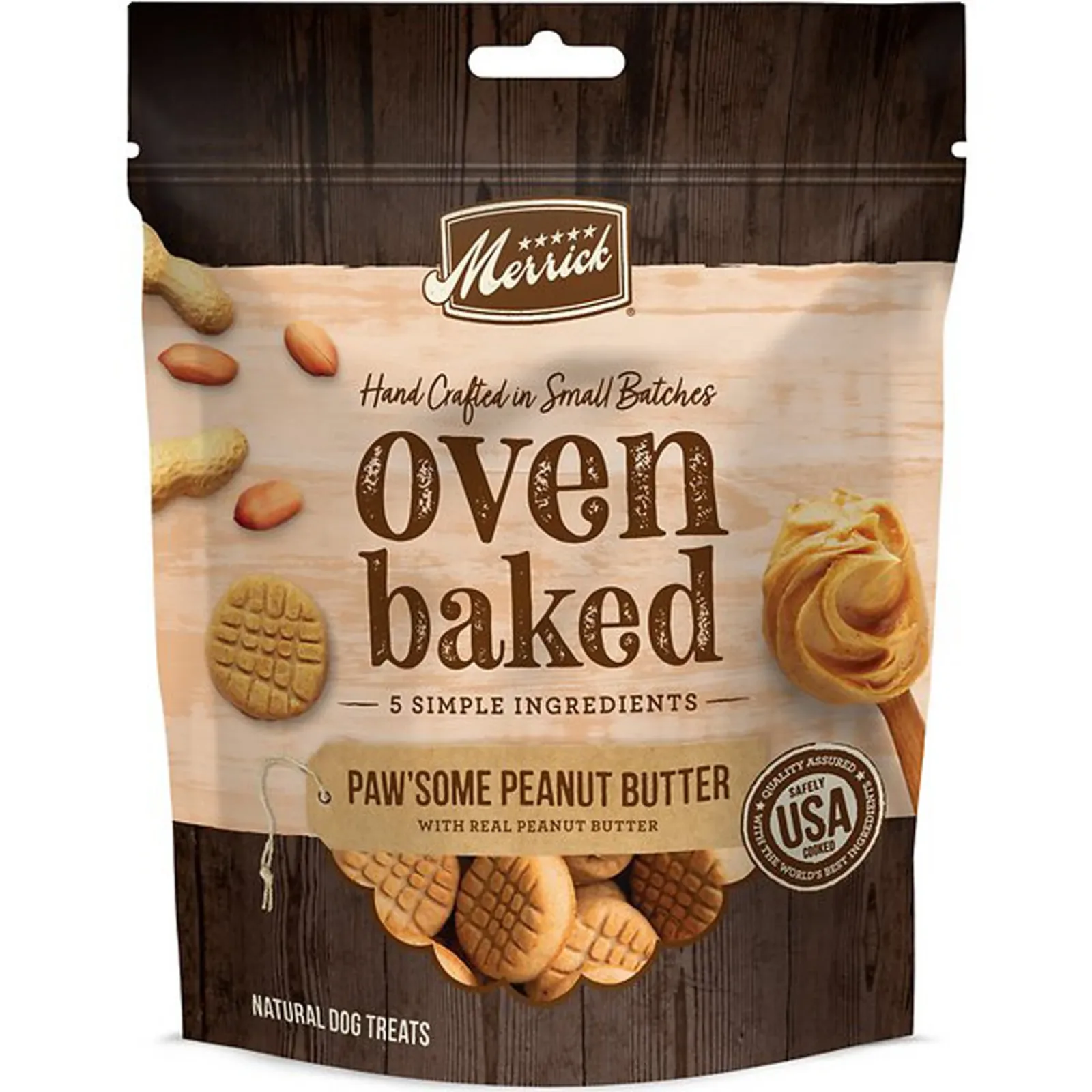 Merrick Dog Oven Baked Pawsome Peanut Butter, 11 oz each, Case of 6