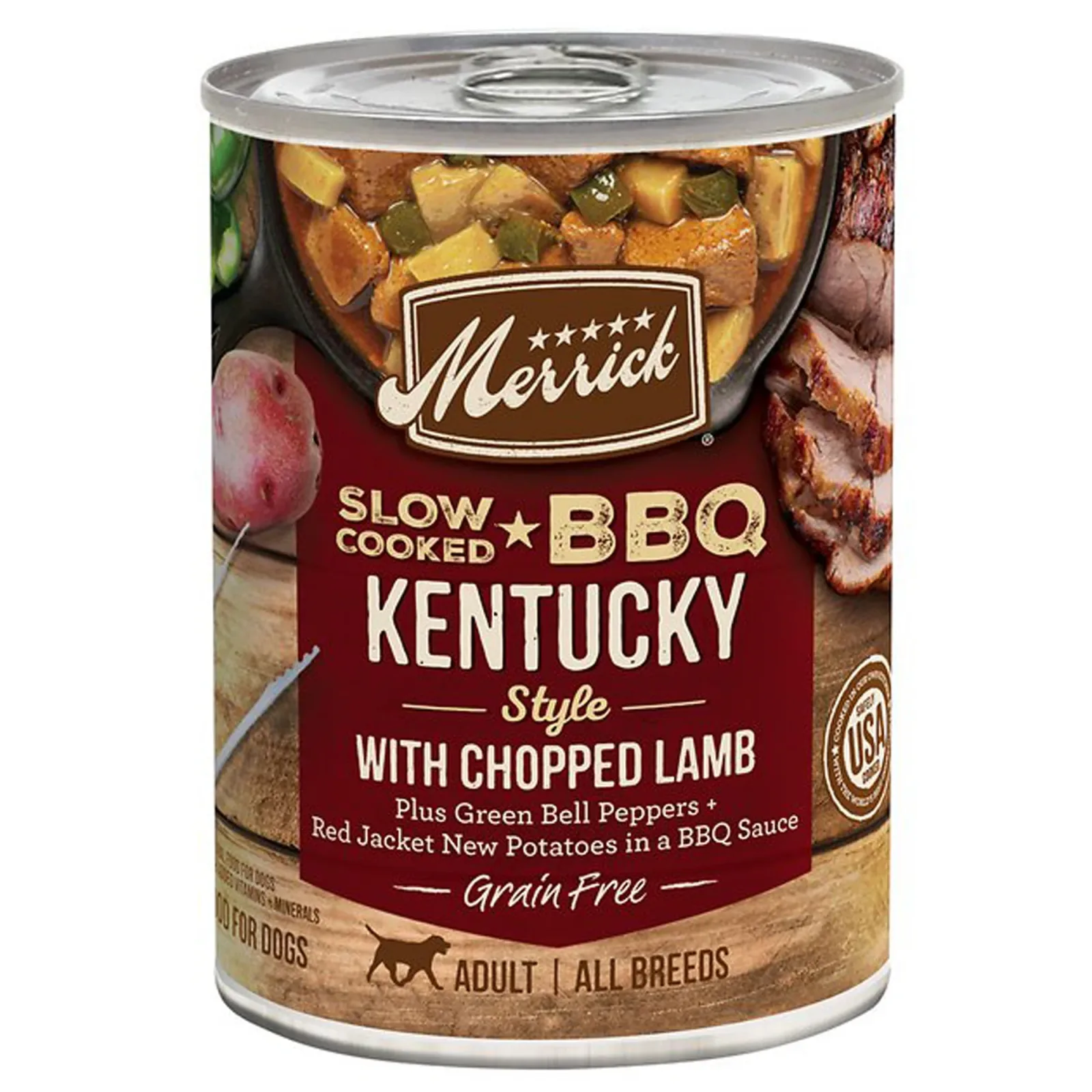 Merrick Dog Slow Cooked Grain-Free Kentucky Lamb, 12.7 oz each, Case of 12