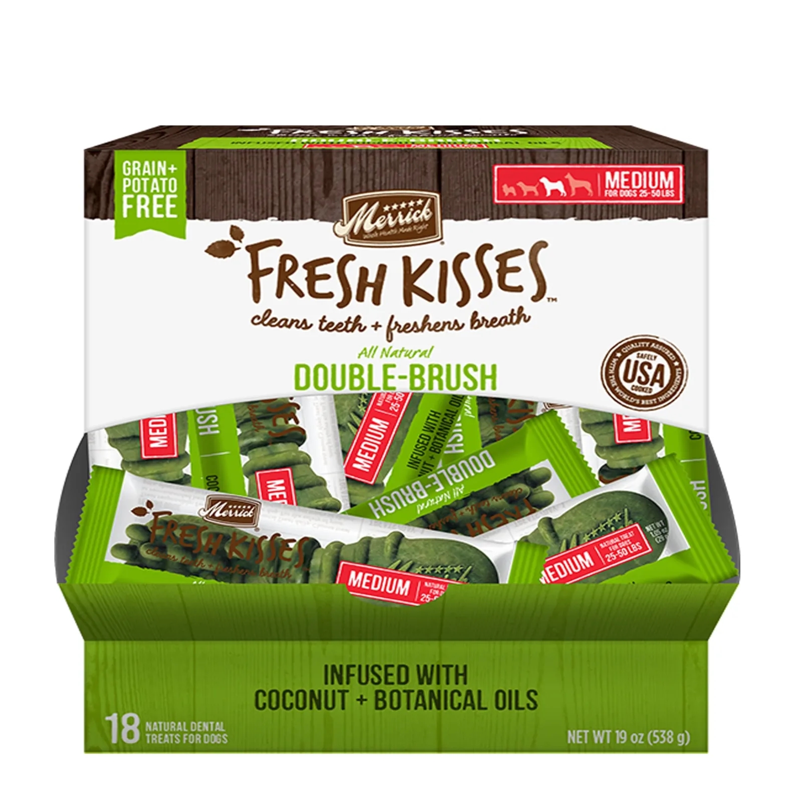 Merrick Fresh Kisses Coconut + Botanical Oils For Medium Dogs (30-70 lb), 18-Count