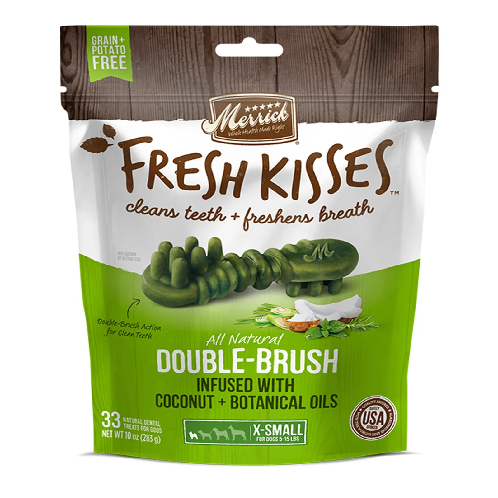 Merrick Fresh Kisses Coconut Oil For Extra Small Dogs (7-17 lb), 12 oz
