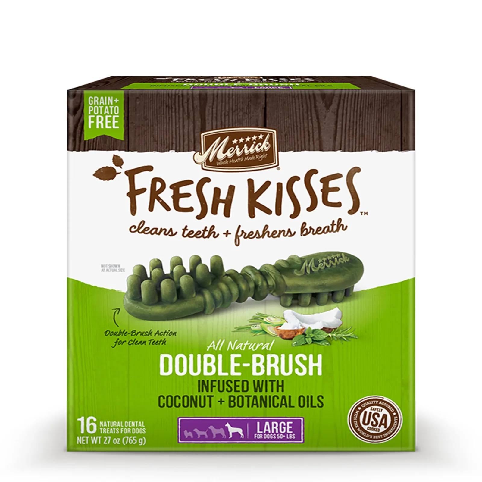 Merrick Fresh Kisses Coconut Oil For Large Dogs (70 lb) 30 oz