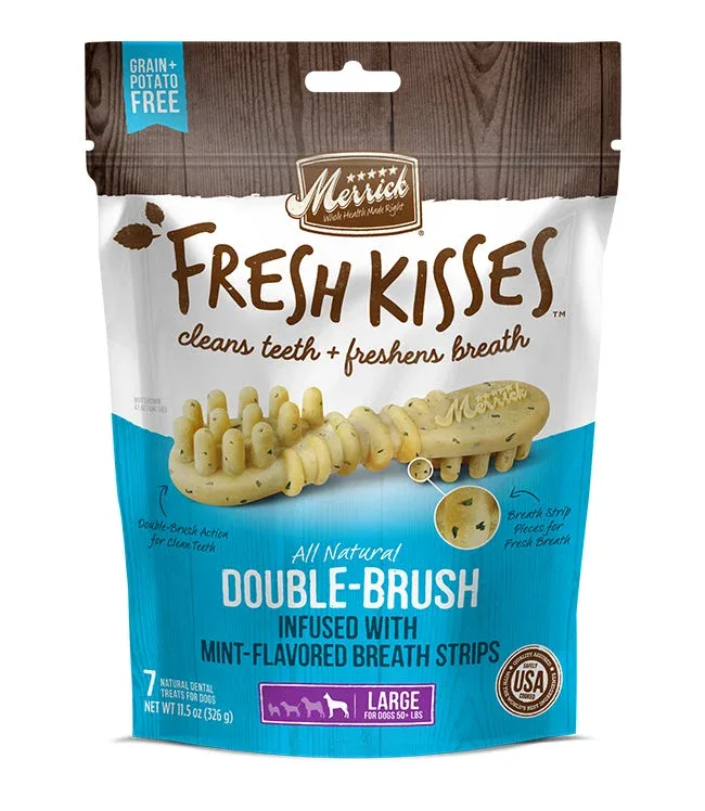 Merrick Fresh Kisses Mint Breath Strips For Large Dogs (70+ Lbs) 11.7 oz - Image 2