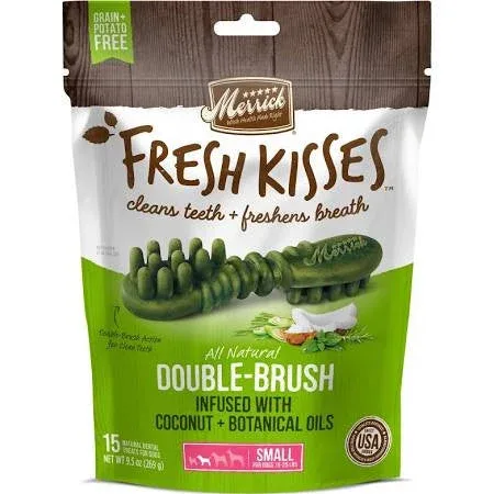 Merrick Fresh Kisses Small Coconut Oil/Botanical 15ct Bag {L+1x} 295786