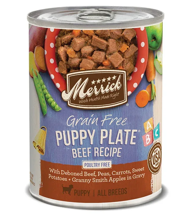 Merrick Grain-Free Puppy Plate Beef, 12.7 oz each, Case of 12