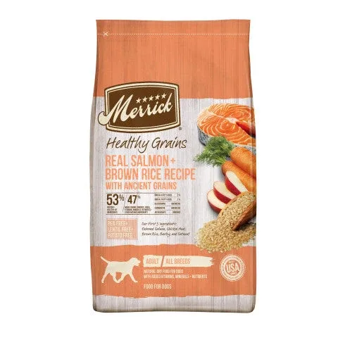 Merrick Healthy Grains Salmon & Brown Rice Recipe w/ Ancient Grains Dog 12 lb - Image 2