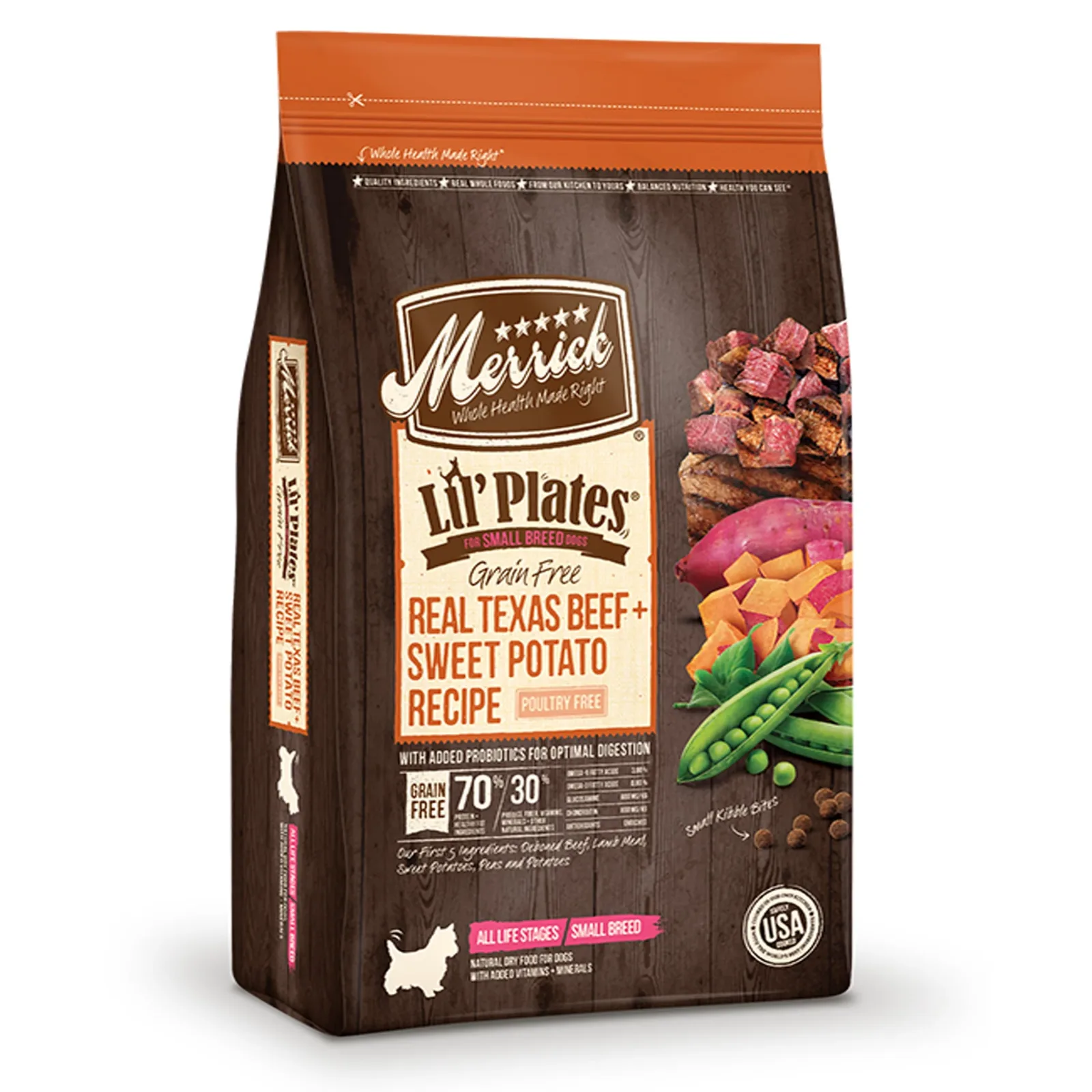 Merrick Lil Plates Grain-Free Real Texas Beef And Sweet Potato Recipe, 4 lb