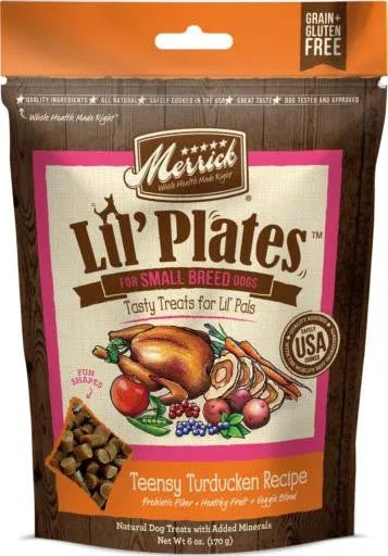 Merrick Lil Plates Teensy Turducken Recipe Training Treats 5oz {L-1} 295595