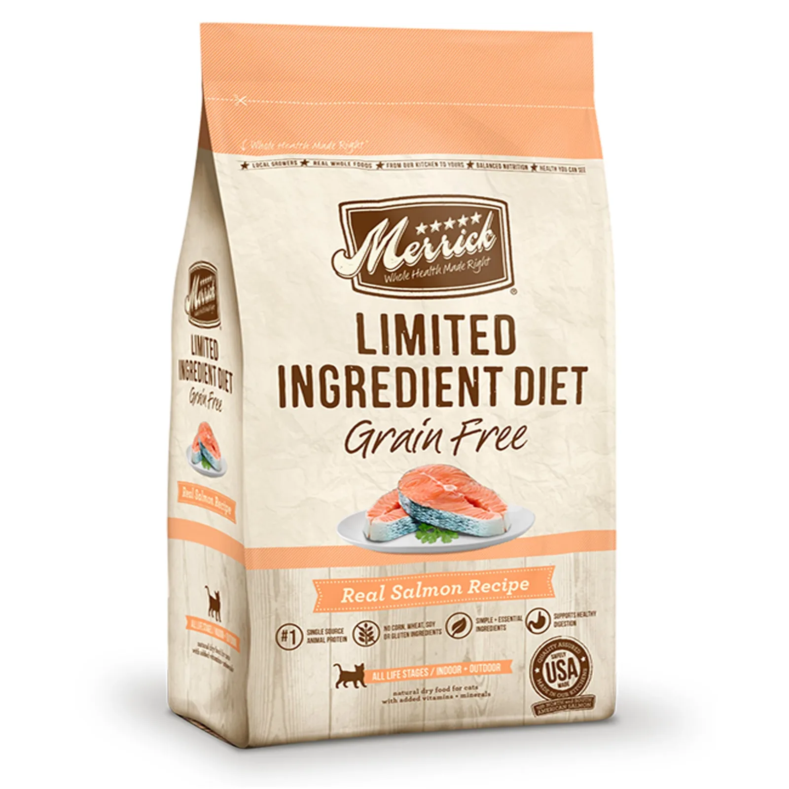 Merrick Limited Ingredient Diet Dry Cat Food - Real Deboned Salmon, 4 lb