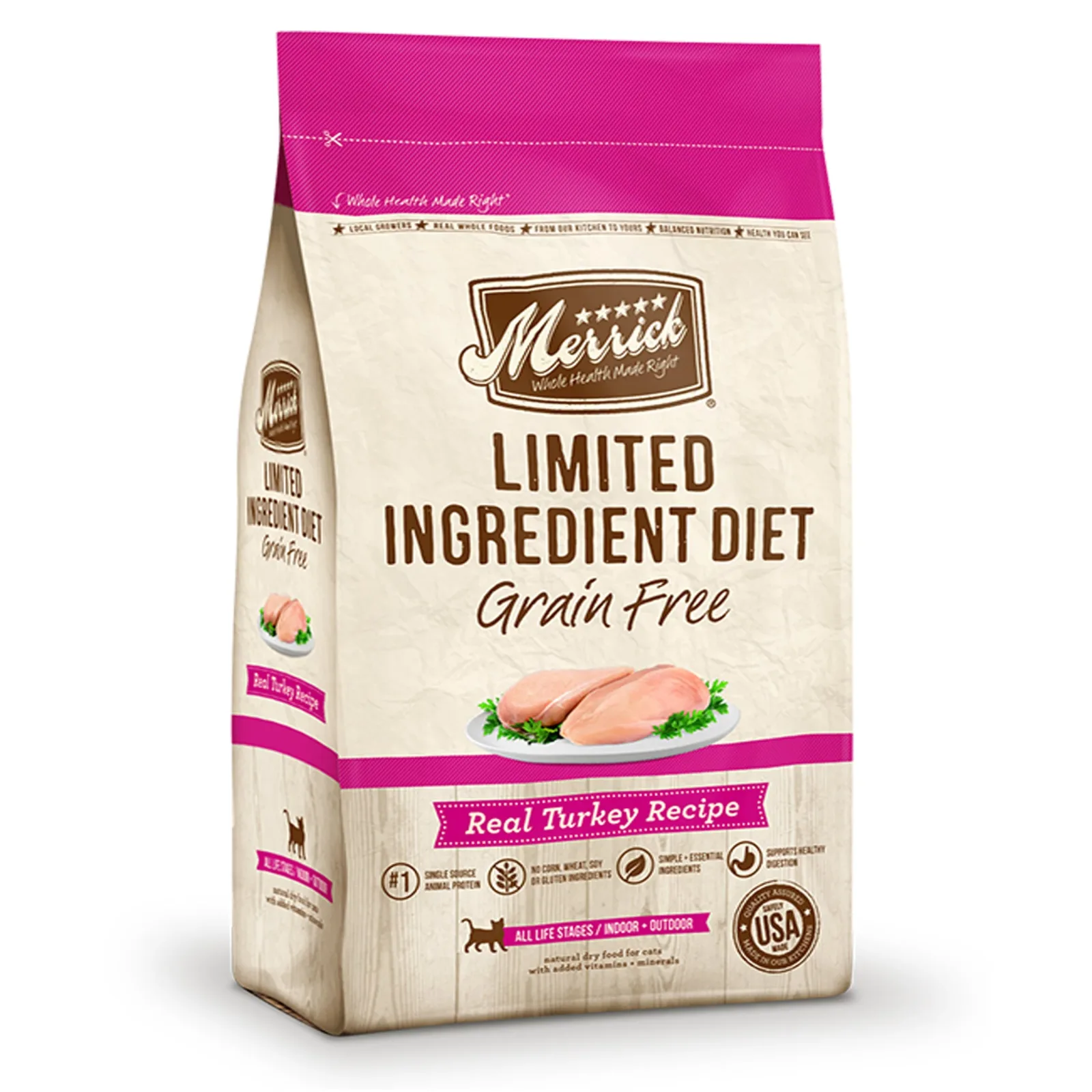 Merrick Limited Ingredient Diet Dry Cat Food - Real Deboned Turkey, 12 lb