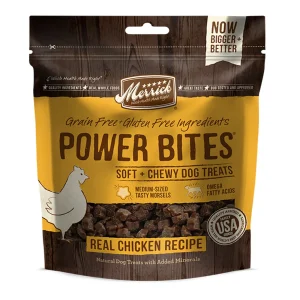 Merrick Power Bites Real Chicken Recipe, 6 oz each, Case of 6