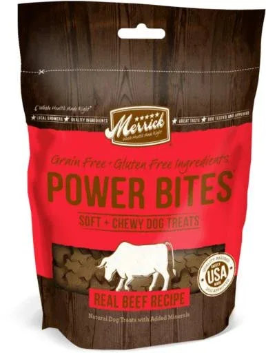 Merrick Power Bites Real Texas Beef Recipe 6oz {L-1} 295152