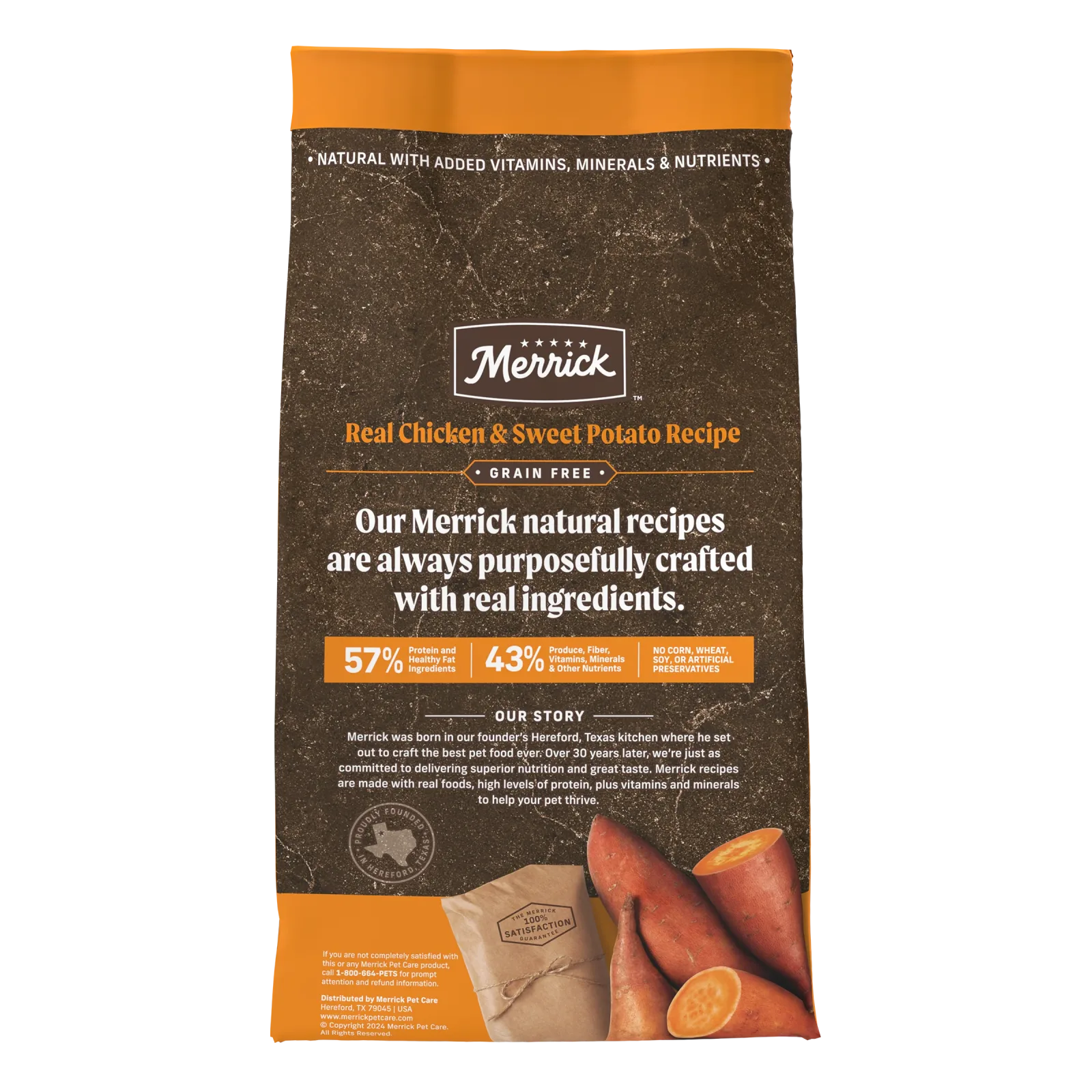 Merrick Premium Grain Free Dry Adult Dog Food, Wholesome And Natural Kibble With Real Chicken And Sweet Potato - Image 2