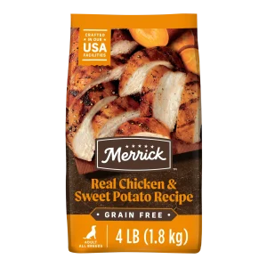 Merrick Premium Grain Free Dry Adult Dog Food, Wholesome And Natural Kibble With Real Chicken And Sweet Potato