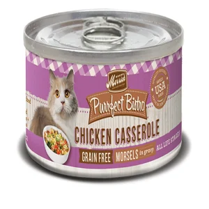 Merrick Purrfect Bistro Chicken Casserole Wet Cat Food, 5.5 oz each, Case of 24