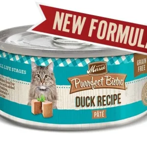 Merrick Purrfect Bistro Duck Pate Wet Cat Food, 5.5 oz each, Case of 24
