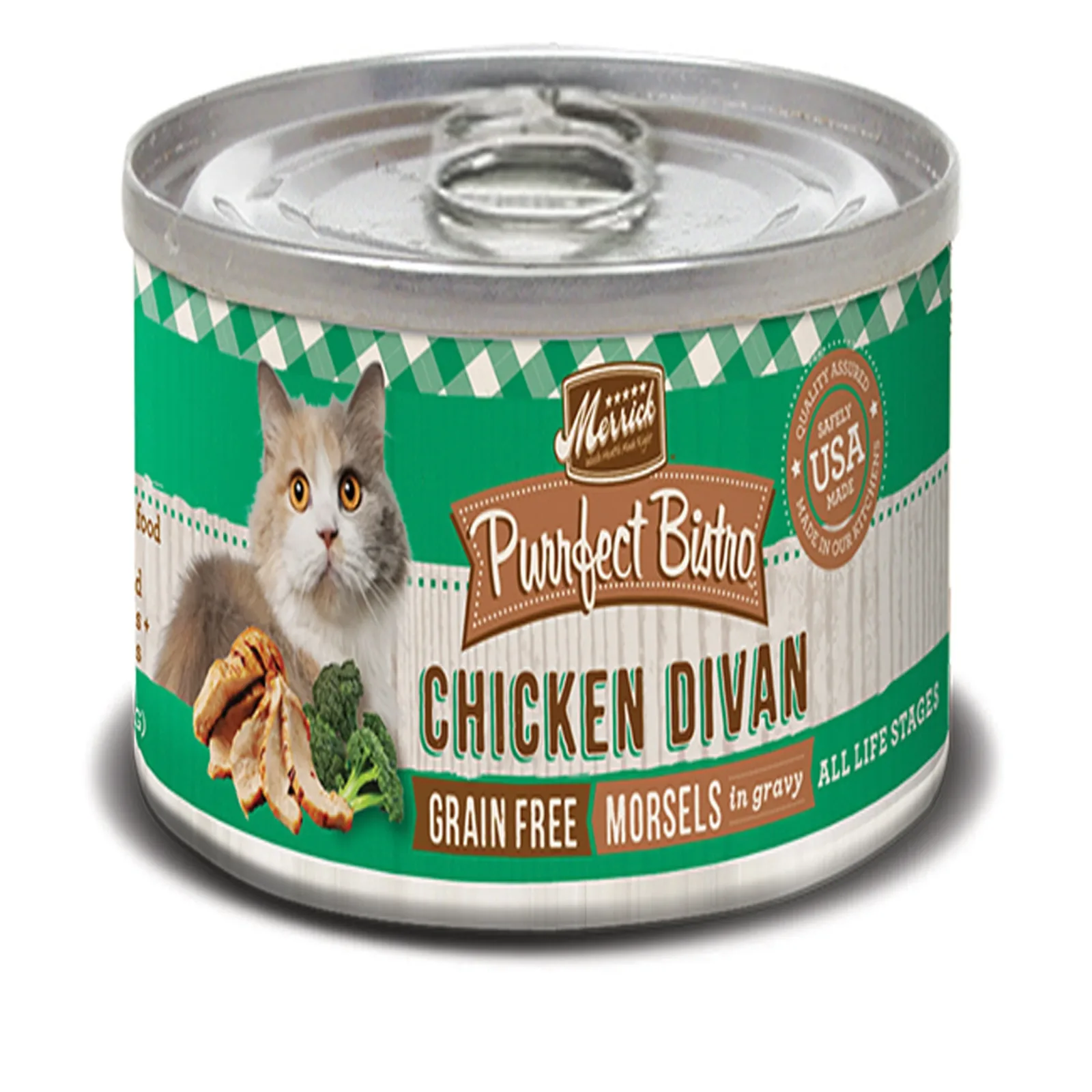 Merrick Purrfect Bistro Grain-Free Chicken Divan Wet Cat Food, 5.5 oz each, Case of 24