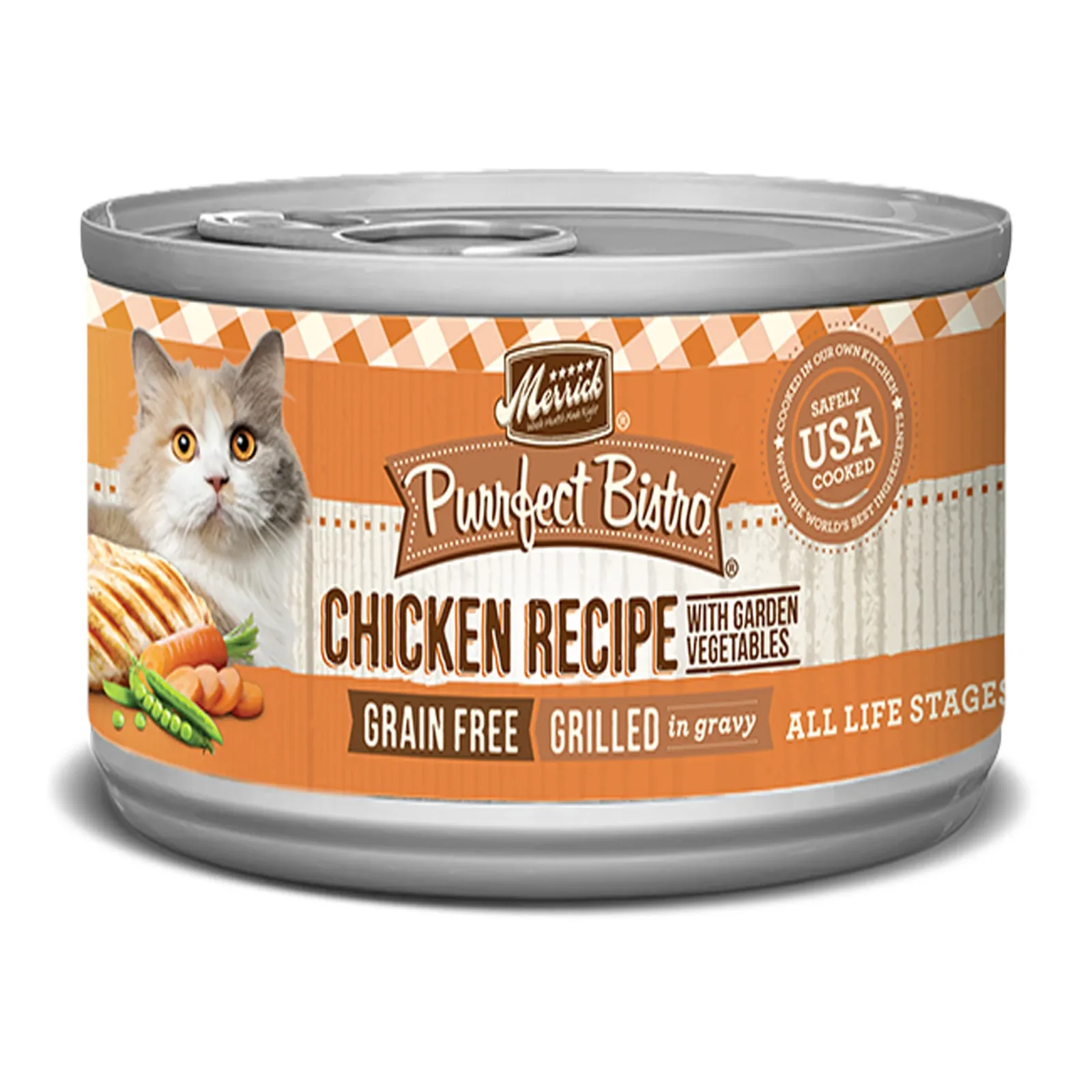 Merrick Purrfect Bistro Grain-Free Chicken Wet Cat Food - Grilled in Gravy, 5.5 oz each, Case of 24