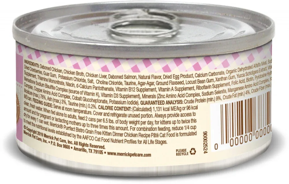 Merrick Purrfect Bistro Grain Free Kitten Dinner Canned Cat Food - Image 2
