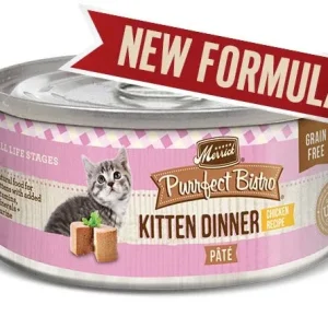 Merrick Purrfect Bistro Kitten Pate Wet Cat Food, 3 oz each, Case of 24