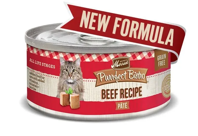 Merrick - Purrfect Bistro Merrick Purrfect Bistro Grain-Free Beef Pate Wet Cat Food, 5.5 oz, 24 ct
