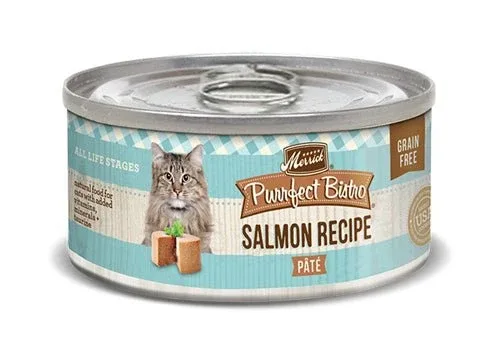 Merrick Purrfect Bistro Salmon Pate Wet Cat Food, 5.5 oz each, Case of 24