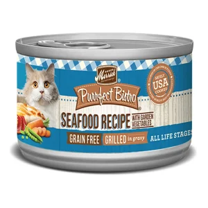 Merrick Purrfect Bistro Seafood Favorites Pate Variety Pack Wet Cat Food, 3 oz each, Case of 24