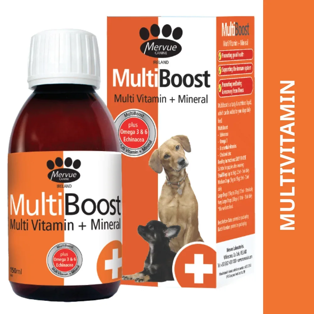 Mervue Multiboost Multivitamin & Mineral Supplements for Dogs (150ml)