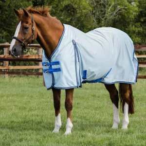 Mesh Air Fly Rug with Surcingles Blue