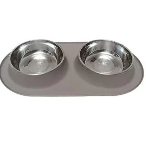 Mess D Dbl Feedr Gry 6 Cup{L-x}