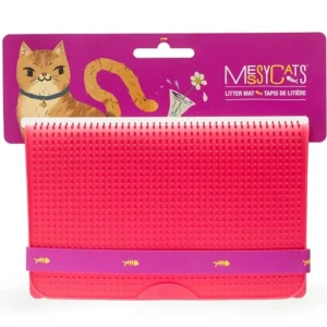 Messy Mutts Cat Litter Mat Red