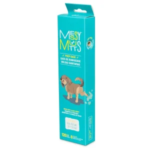 Messy Mutts Dog Advanced Biorecycle Poop Bag Teal 8 Rolls 120 ct