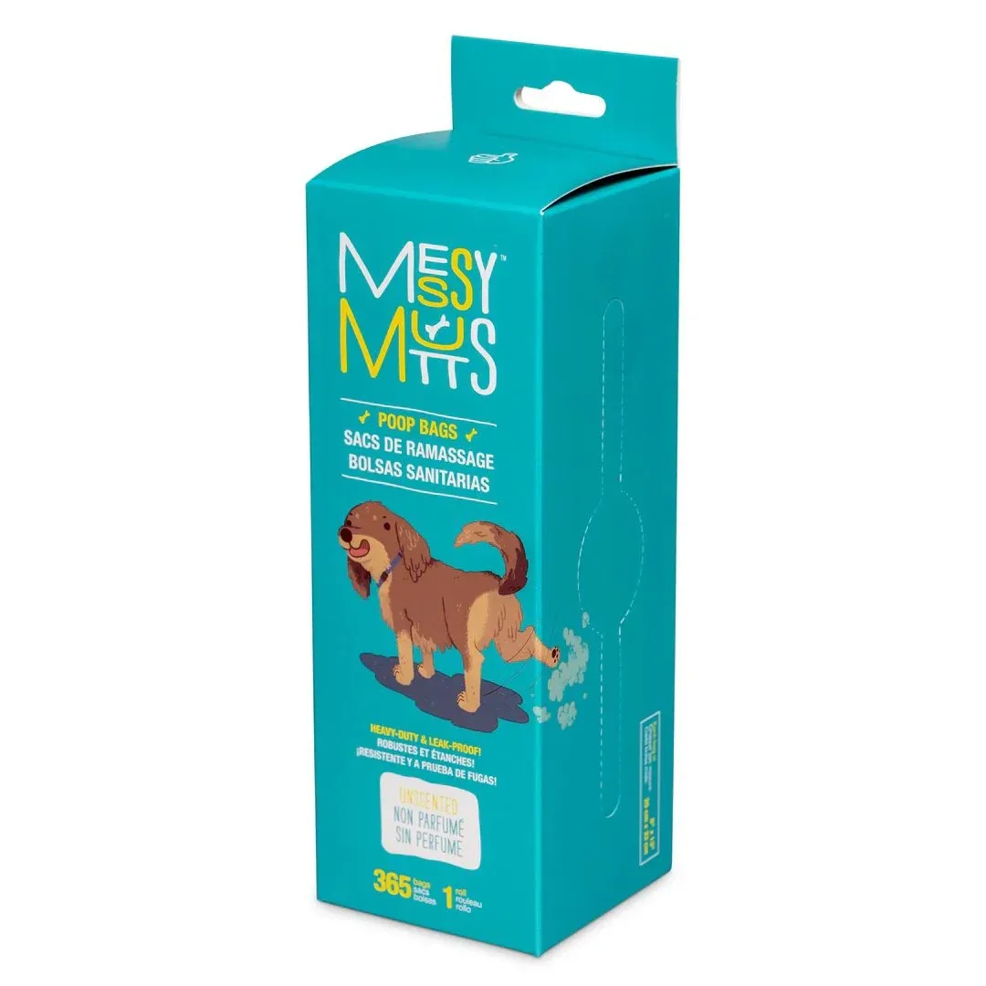 Messy Mutts Dog Advanced Biorecycle Poop Bag Teal Bulk, 365 ct