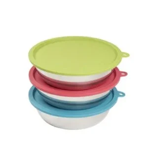 Messy Mutts Dog Bowl and Lid Set 1.5 Cup, 6-Count
