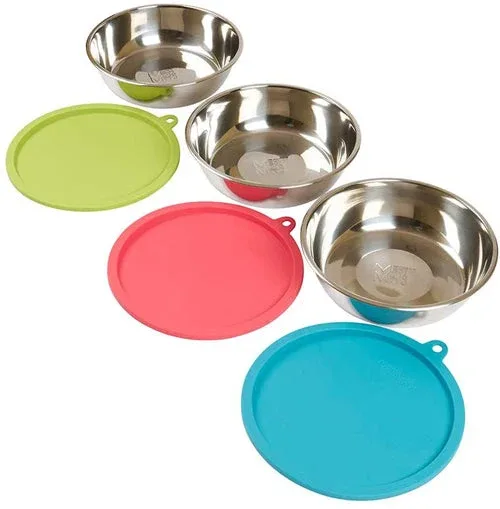 Messy Mutts Dog Bowl and Lid Set 3 Cup, 6-Count