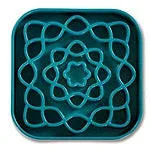 Messy Mutts Dog & Cat Slow-Feeder Square, Blue 2 Cup - Image 2