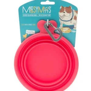 Messy Mutts Dog Collapsible Bowl, Red 1.5 Cup