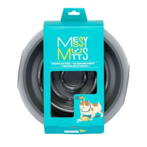 Messy Mutts Dog Slow-Feeder Speckled, Grey 3 Cup