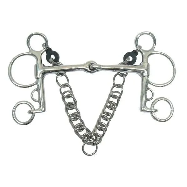 Metalab Magic Jointed Mouth Pelham Bit 5.25" Stain