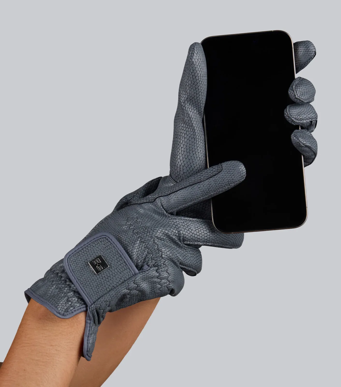 Metaro Riding Gloves Grey - Image 2