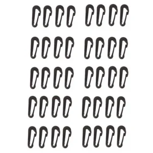 Micklem Plstic Clip 5Cm 10X4 Pack Black