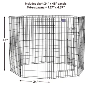 Midwest Contour Exercise Pen Blk 48"{L-1} 277366