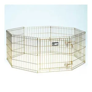 Midwest Gold Zinc Pet Exercise Pen 8 panels Gold 24" x 24"