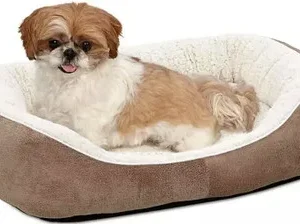 MidWest Quiet Time Boutique Cuddle Bed for Dogs Taupe Small - 1 count