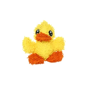 Mighty Jr Microfiber Ball Duck Durable Squeaky Dog Toy w/Minimal Stuffing Yellow 7.5 in